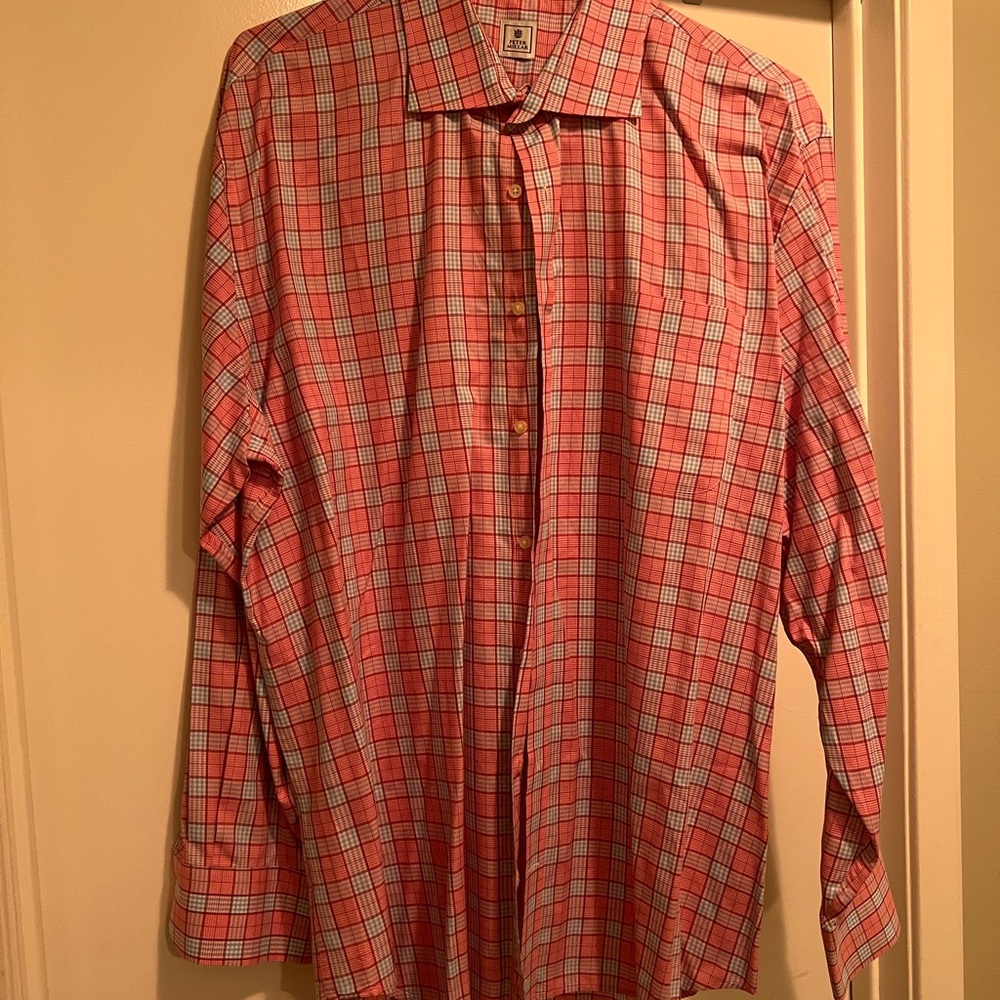 Peter Millar Crown Ease Langley Cotton Sport Shirt XL
